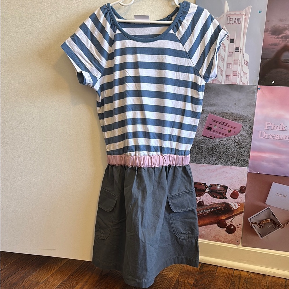 Hanna Andersson Blue and White Striped Top